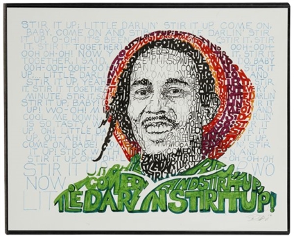 Bob Marley "Stir It Up" 16" x 20" Original Pen-and-Ink Artwork by Daniel Duffy